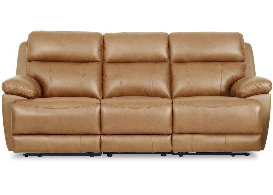 Joliet Tan Leather 3 Pc. Power Reclining Living Room