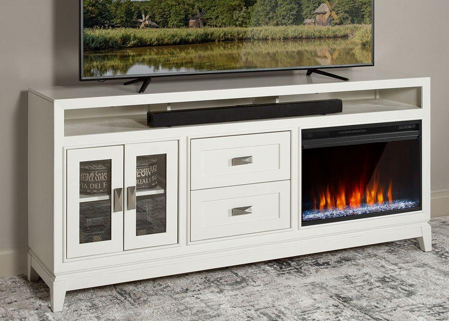 Denton White 72" Fireplace