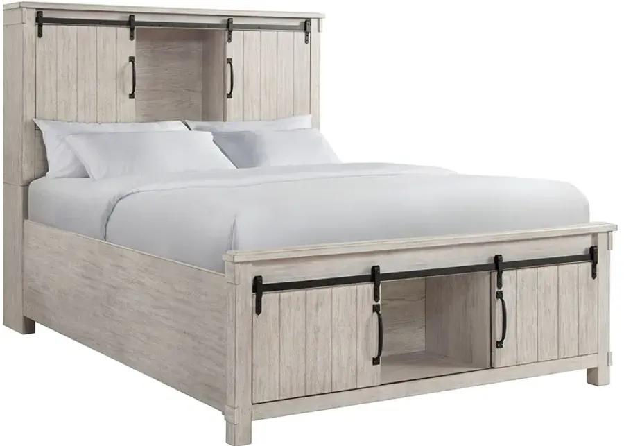 Mesa White Queen Storage Bed