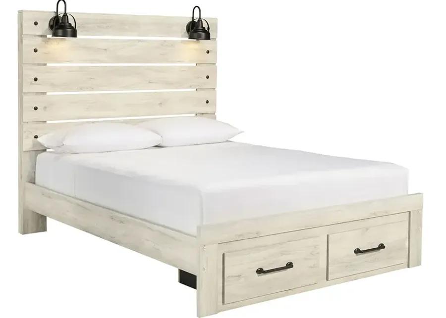 Denver White Queen Storage Bed