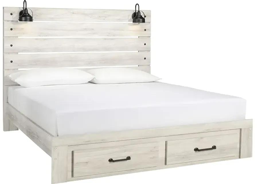 Denver White King Storage Bed