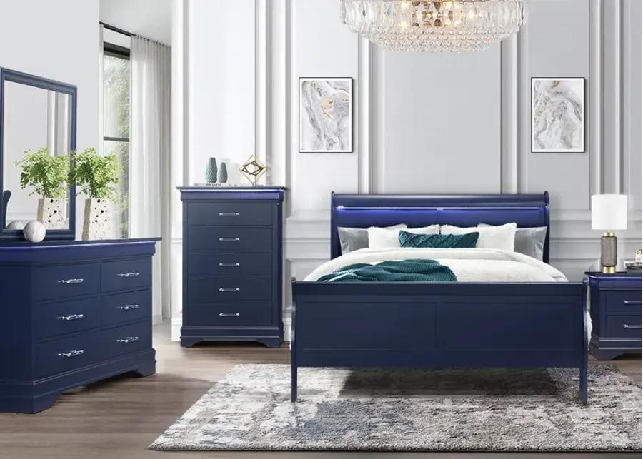 Francis Blue 5 Pc. Queen Bedroom