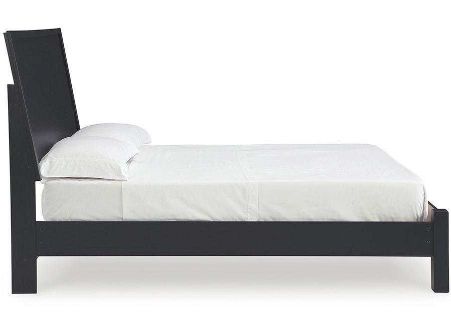 Dylan Black Panel Queen Bed