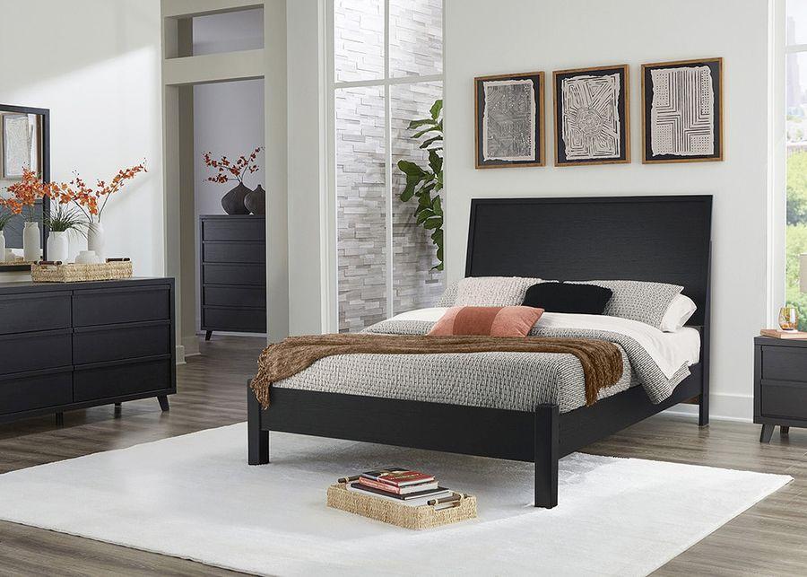 Dylan Black Panel Queen Bed