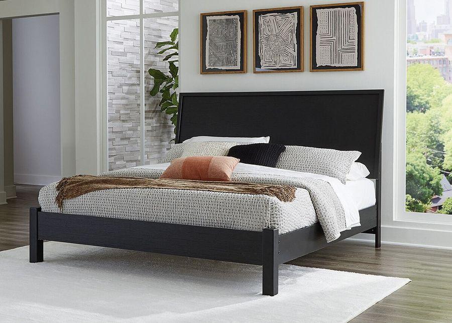 Dylan Black Panel King Bed