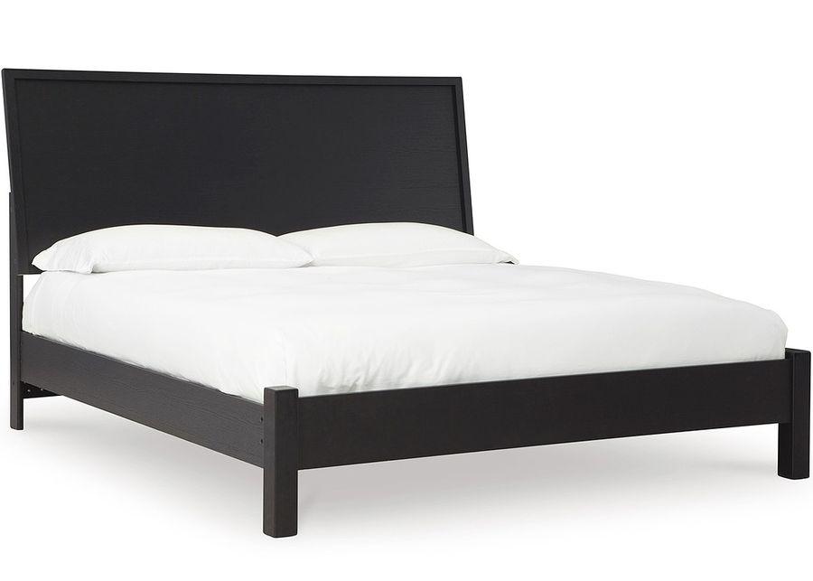 Dylan Black Panel King Bed