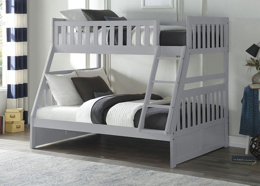 Kid's Space Gray Twin/Full Bunk Bed