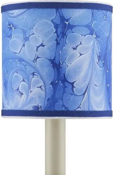 Marble Blue Paper Drum Chandelier Shade