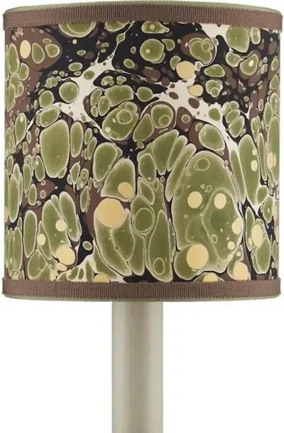 Marble Green Paper Drum Chandelier Shade