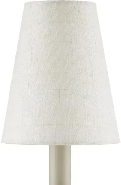 Ivory Fine Grasscloth Tapered Chandelier Shade