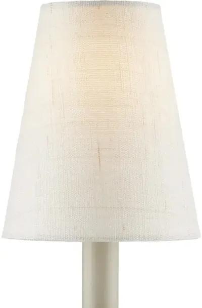 Ivory Fine Grasscloth Tapered Chandelier Shade