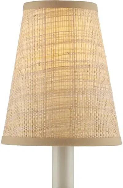 Natural Grasscloth Tapered Chandelier Shade