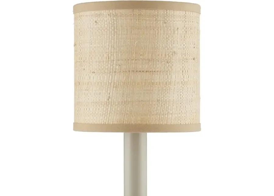 Natural Grasscloth Drum Chandelier Shade