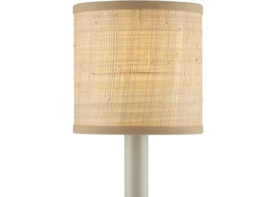 Natural Grasscloth Drum Chandelier Shade