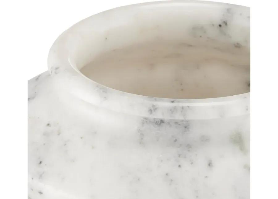 Punto Small White Marble Bowl