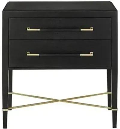 Verona Black Nightstand