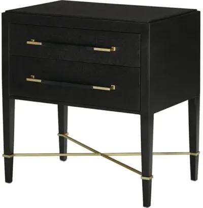 Verona Black Nightstand