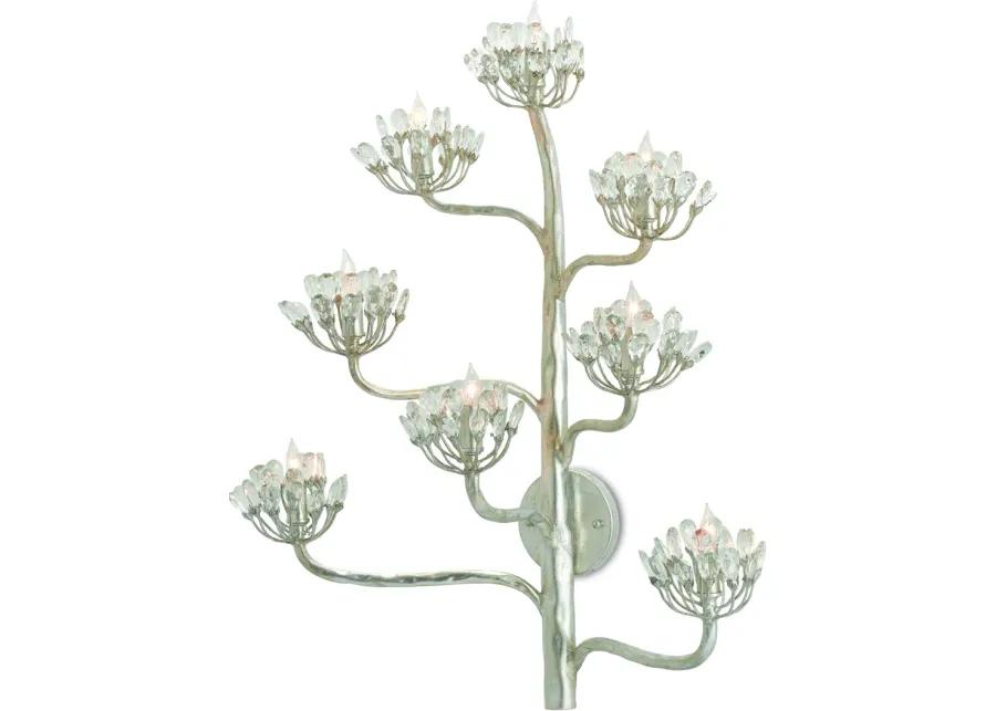 Agave Americana Silver Wall Sconce