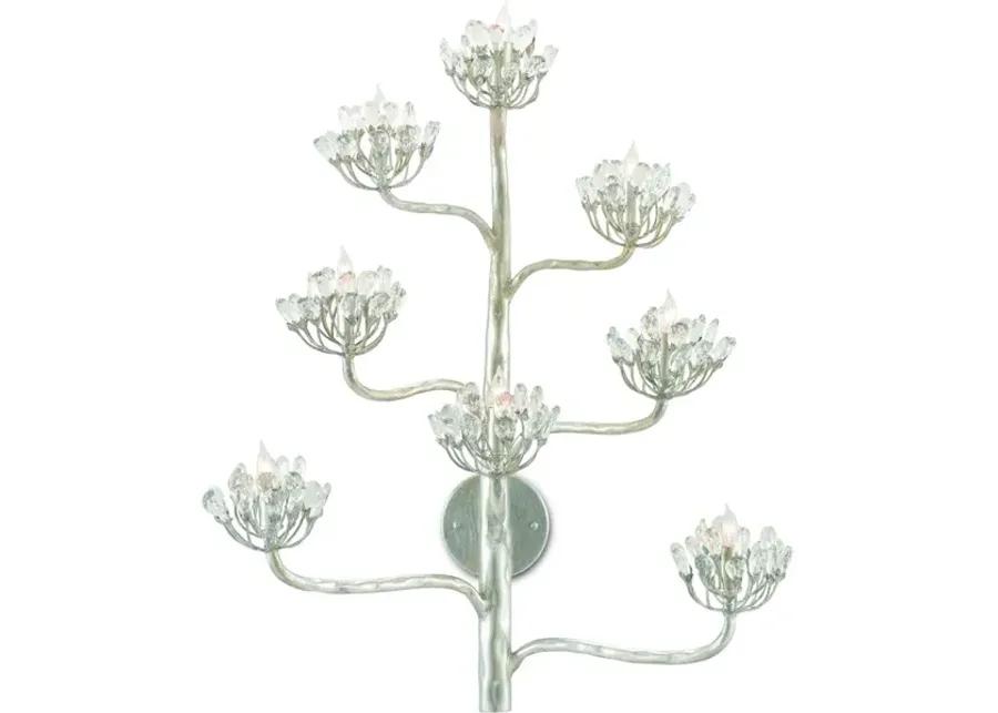 Agave Americana Silver Wall Sconce