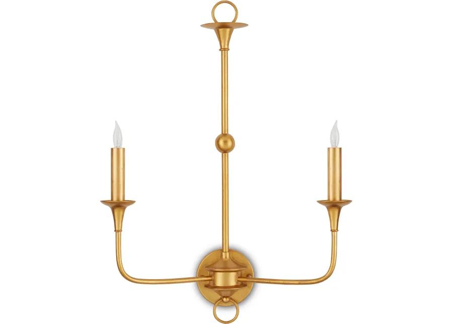 Nottaway Gold Double-Light Wall Sconce