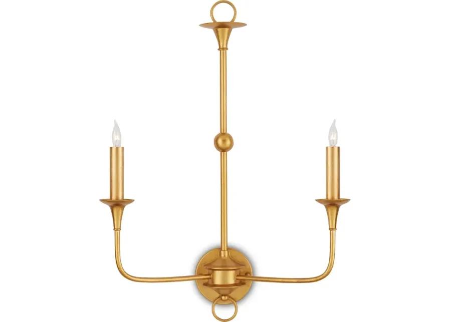 Nottaway Gold Double-Light Wall Sconce