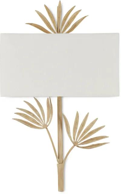 Calliope Coco Cream Wall Sconce, White Shade