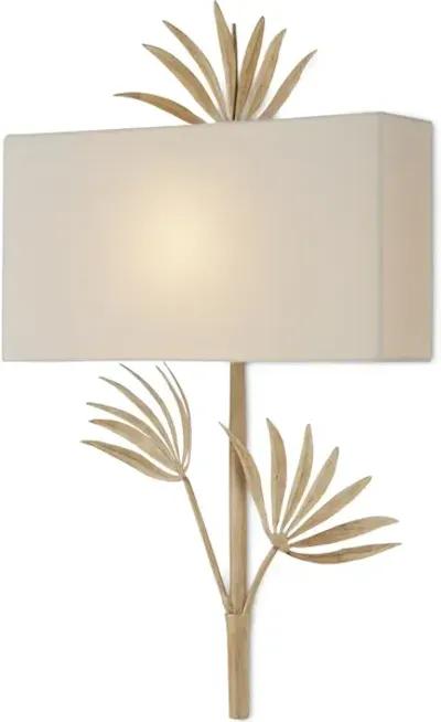 Calliope Coco Cream Wall Sconce, White Shade