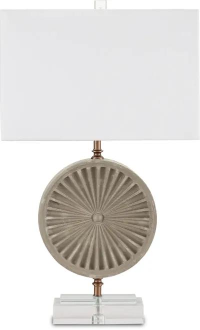 Applique Gray Table Lamp