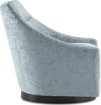 Pryce Black Swivel Chair, Buzzword Cerulean