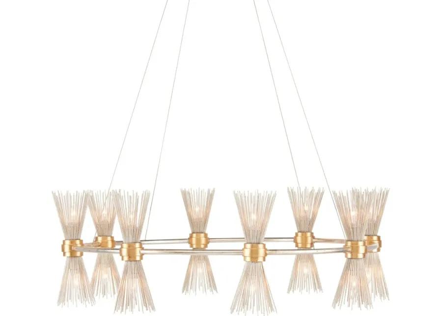 Novatude Gold and Silver Chandelier