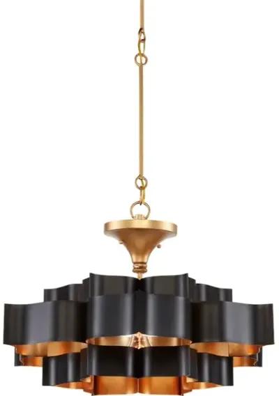 Grand Lotus Small Black Chandelier