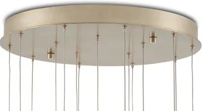 Piero White 15-Light Round Multi-Drop Pendant