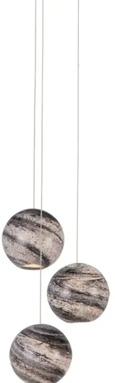 Palatino 3-Light Round Multi-Drop Pendant