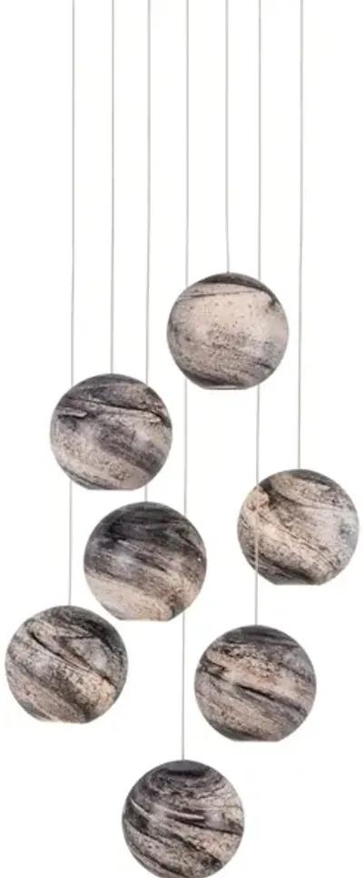 Palatino 7-Light Round Multi-Drop Pendant