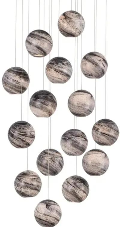 Palatino 15-Light Round Multi-Drop Pendant