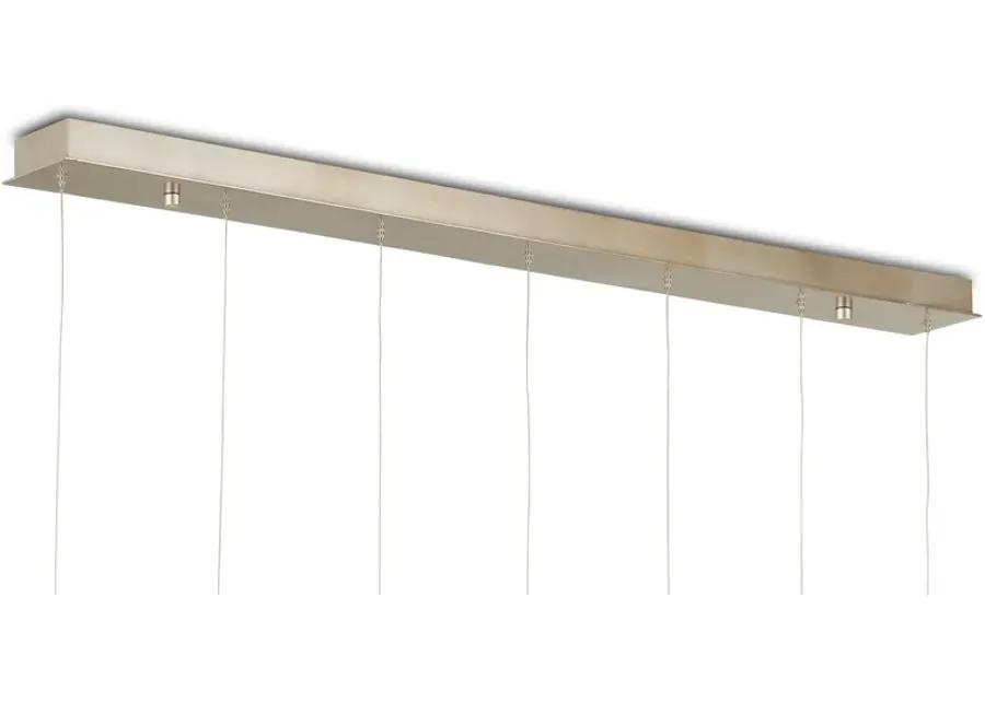 Glace White 7-Light Linear Multi-Drop Pendant