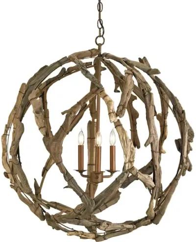 Driftwood Orb Chandelier