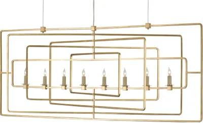 Metro Gold Rectangular Chandelier