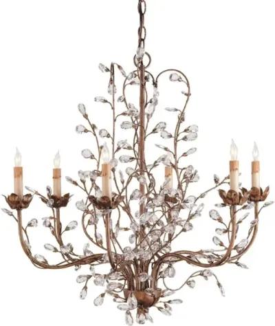 Crystal Bud Medium Gold Chandelier