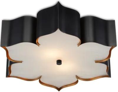 Grand Lotus Black Flush Mount