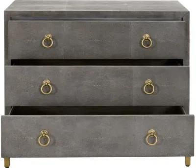 Strand Shagreen 3-Drawer Nightstand