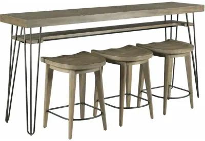 Bar Console With Three Stools