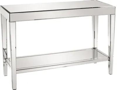 Mirrored Console Table with a Bottom Shelf