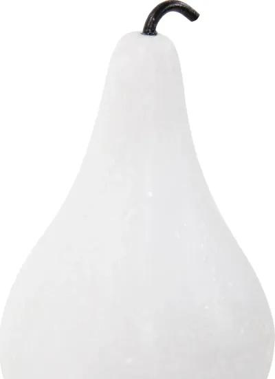 The Cleo Pear in White Marble