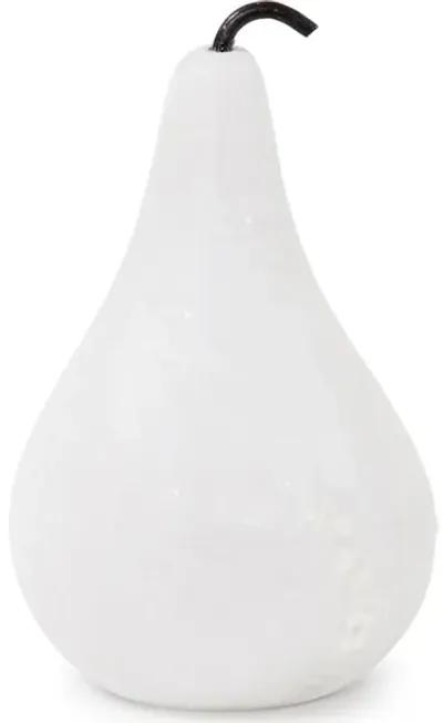 The Cleo Pear in White Marble