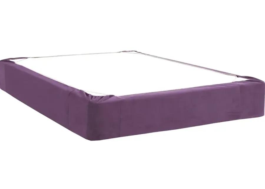 Queen Boxspring Cover Bella Eggplant (Cover Only)