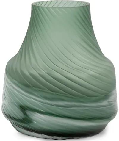 Teal Swirl Vase Small