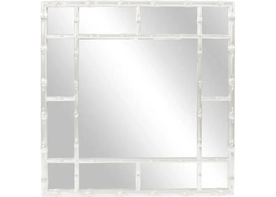 Bamboo Mirror - Glossy White