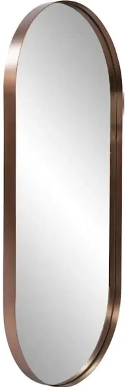 Capsule Mirror in Brushed Brass