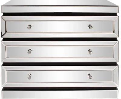 3-Tiered Mirrored Cabinet with Drawers